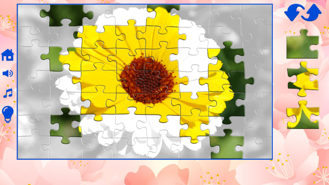 Big puzzles flowers - Gameplay image of android game