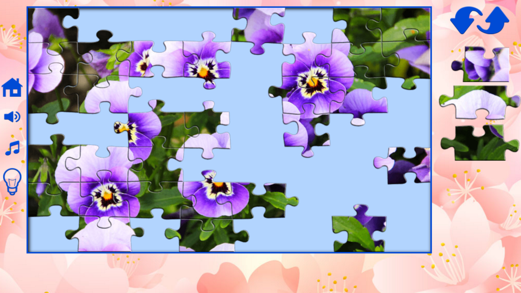 Big puzzles flowers - Gameplay image of android game