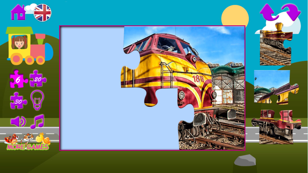 Train puzzles - Gameplay image of android game