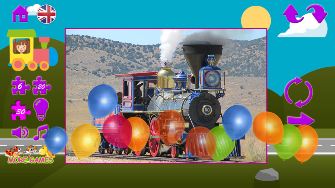 Train puzzles - Gameplay image of android game