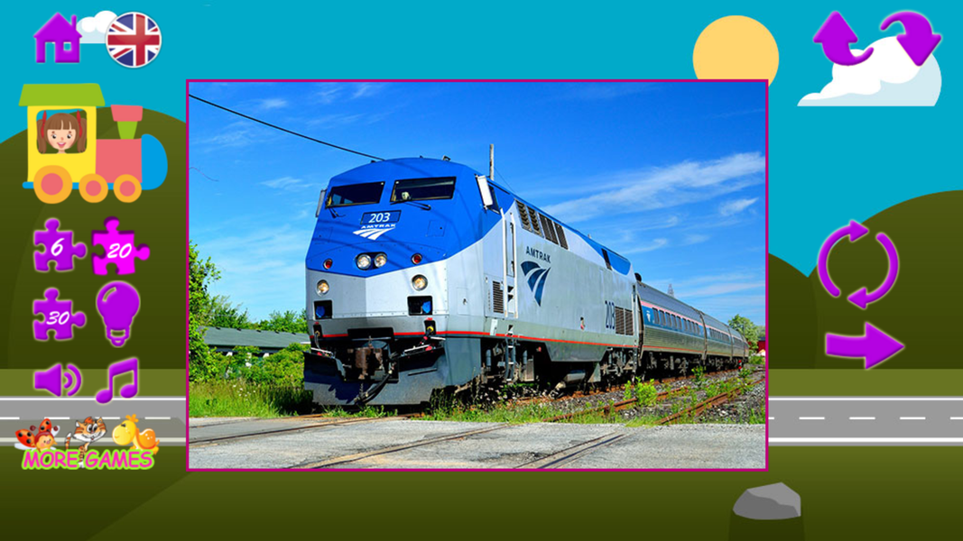 Train puzzles - Gameplay image of android game