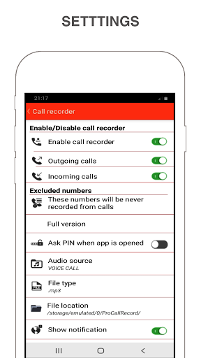 All Call Recorder Lite - Image screenshot of android app