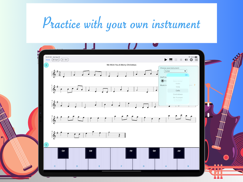 Easy Note: learn music - عکس برنامه موبایلی اندروید