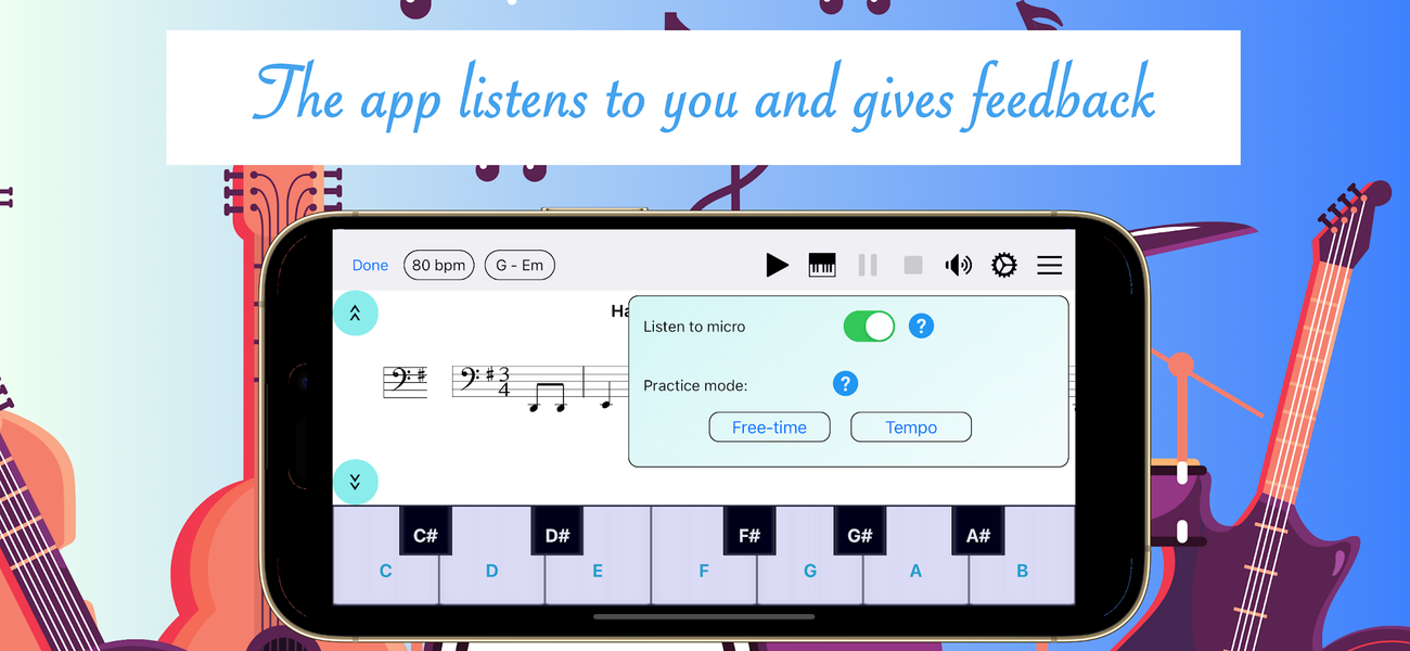 Easy Note: learn music - عکس برنامه موبایلی اندروید