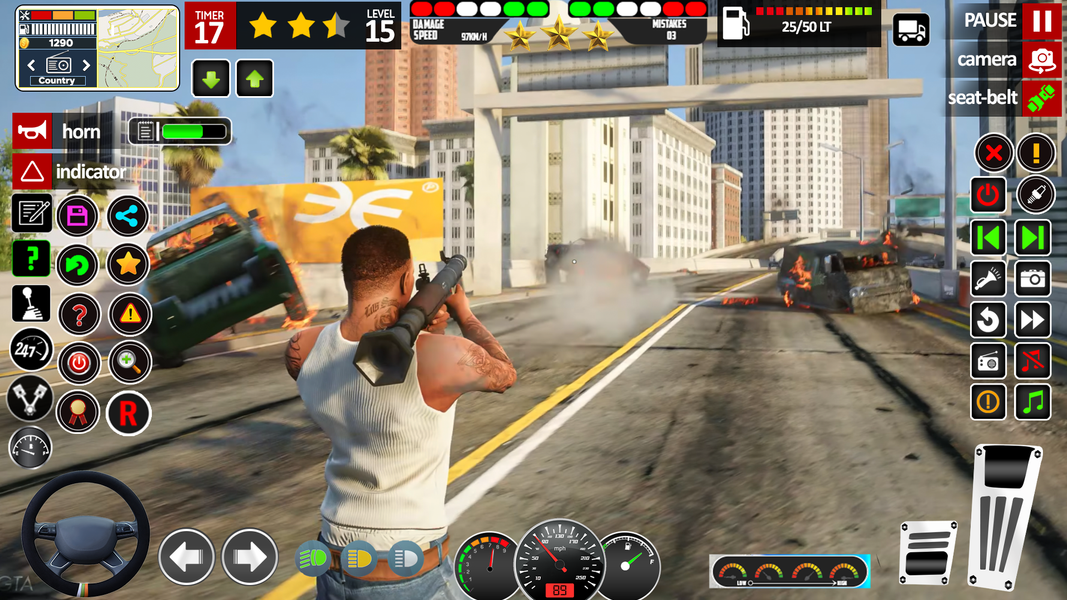 Real Vegas Crime Gangster Game - Gameplay image of android game