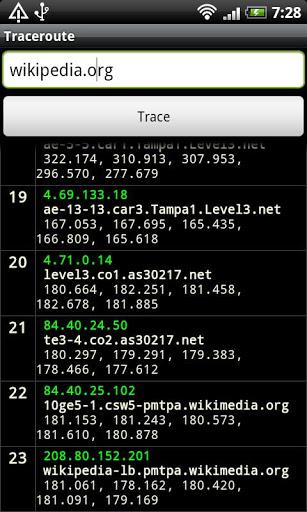 Traceroute - عکس برنامه موبایلی اندروید