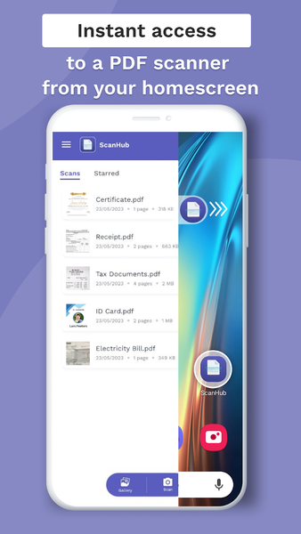 ScanHub Launcher - PDF Scanner - Image screenshot of android app