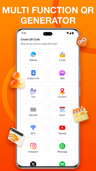 QR Code Scanner- QR Generator - عکس برنامه موبایلی اندروید