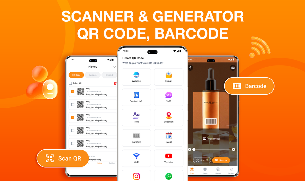 QR Code Scanner- QR Generator - عکس برنامه موبایلی اندروید