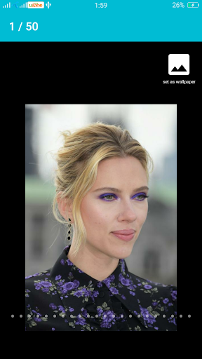 Scarlett Johansson Wallpaper TOP 50 - Image screenshot of android app