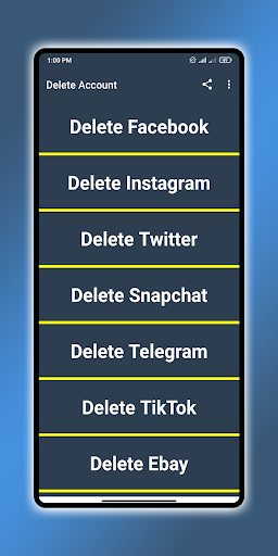 Delete Account - Image screenshot of android app
