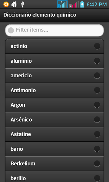 diccionario Quimica - Image screenshot of android app