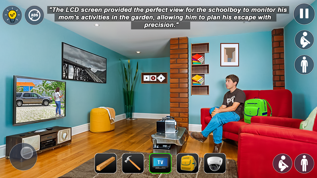 Schoolboy Parents House Escape - Gameplay image of android game