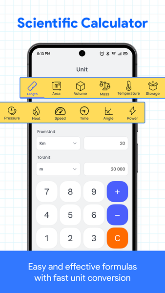 Simple Calculator Convert Unit - عکس برنامه موبایلی اندروید