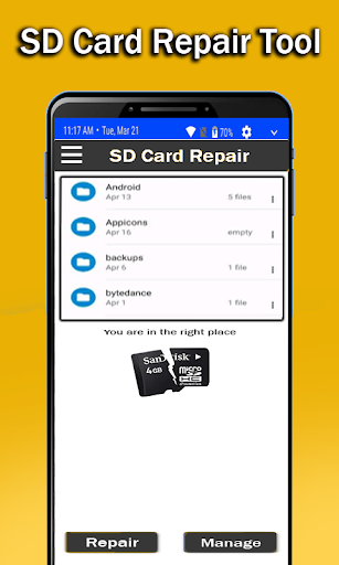 Repair SD Card - Image screenshot of android app