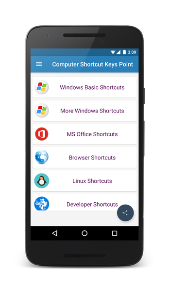 Computer shortcut keys 100+ - Image screenshot of android app