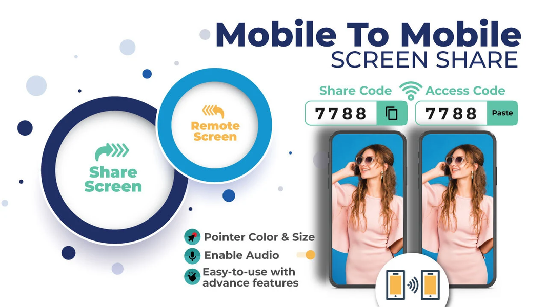 Mobile to Mobile Screen Share - عکس برنامه موبایلی اندروید