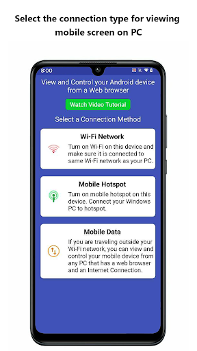 Screen Cast -View Mobile on PC - Image screenshot of android app