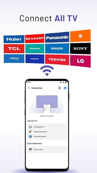 Cast to TV & Screen Mirroring - عکس برنامه موبایلی اندروید