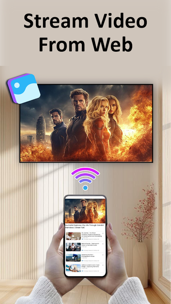 Screen Mirroring - Cast To TV - عکس برنامه موبایلی اندروید