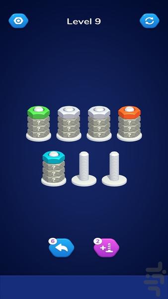 Screw Nut Sort Puzzle - Gameplay image of android game