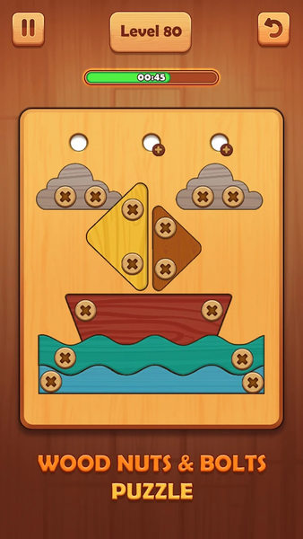 Screw ASMR: Wood Nuts & Bolts - عکس بازی موبایلی اندروید