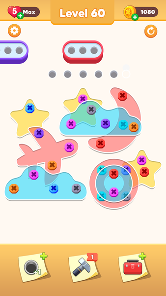 Screw Pin - Nuts Jam - Gameplay image of android game