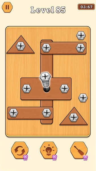 Wood Nuts: Screw Nut And Bolt - Gameplay image of android game