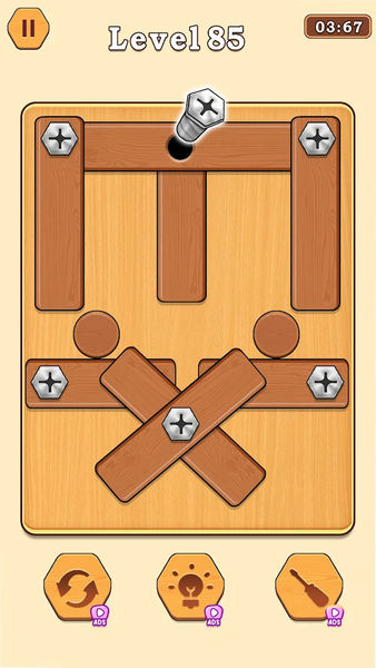 Wood Nuts: Screw Nut And Bolt - Gameplay image of android game