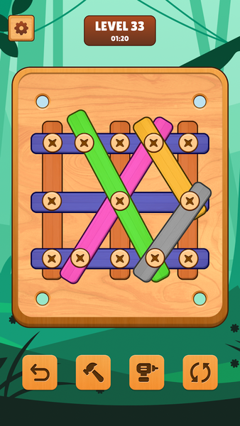 Wood Screw Puzzle: Nuts & Bolt - Gameplay image of android game