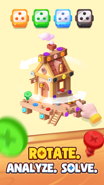 Screwdle: Twist to Unlock - Gameplay image of android game