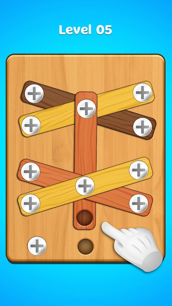 Unscrew Wood Nuts And Bolts - Gameplay image of android game