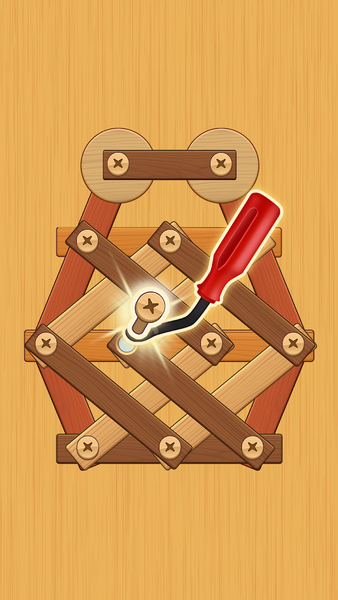 Wood Puzzle: Nut & Bolt Screw - Gameplay image of android game