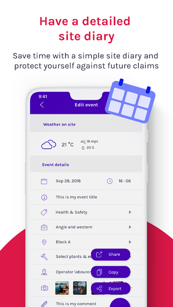 Site Diary - Construction - عکس برنامه موبایلی اندروید