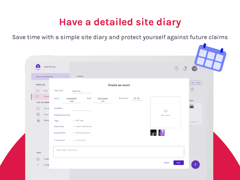 Site Diary - Construction - عکس برنامه موبایلی اندروید
