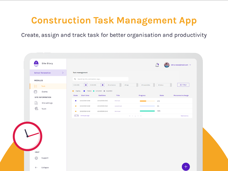 Site Diary - Construction - عکس برنامه موبایلی اندروید