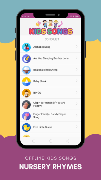 KIDS SONGS: Nursery Rhymes - Image screenshot of android app