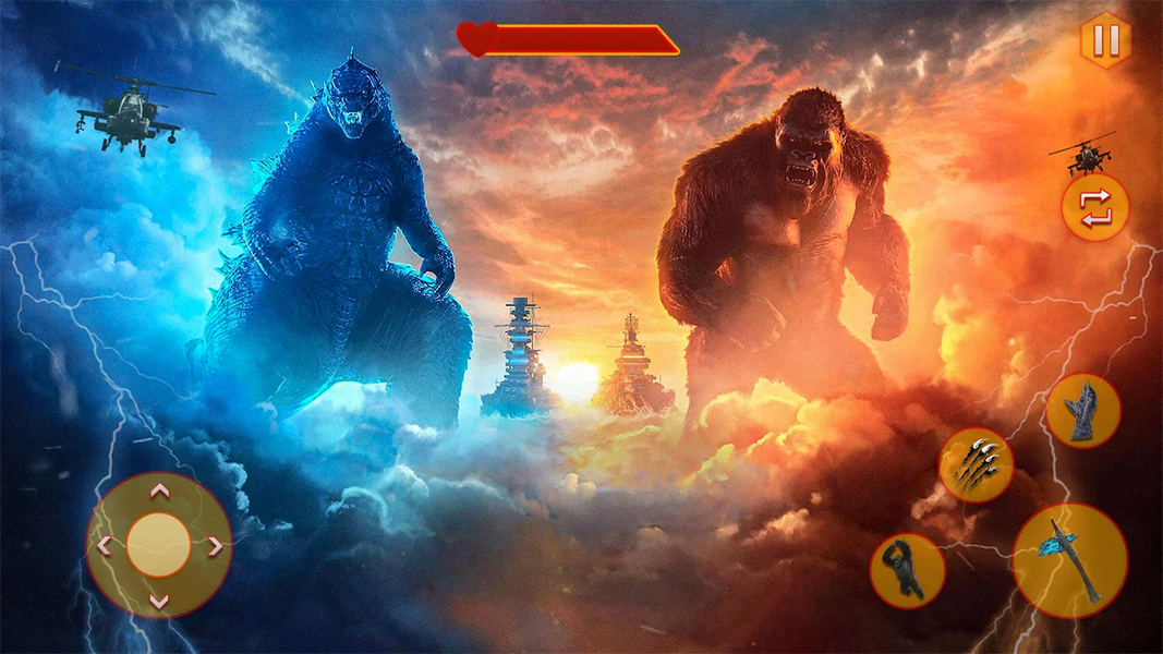 Godzilla x kong City Attack 3D - Gameplay image of android game