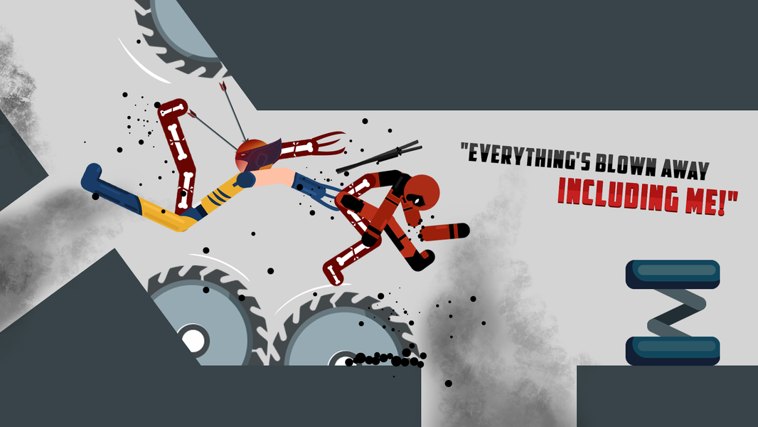 Ragdoll Stick Physics Hero - Gameplay image of android game