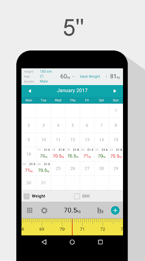 Weight Calendar - Image screenshot of android app