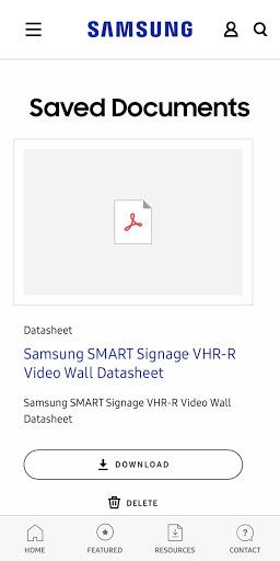 SAMSUNG Display Solutions - Image screenshot of android app