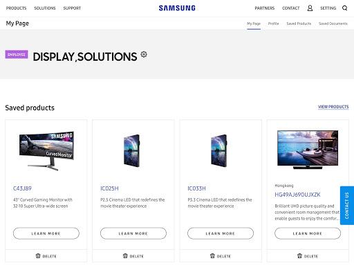 SAMSUNG Display Solutions - Image screenshot of android app