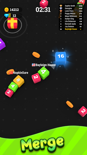 Jelly Cube Run ۲۰۴۸ - Merge io - عکس برنامه موبایلی اندروید