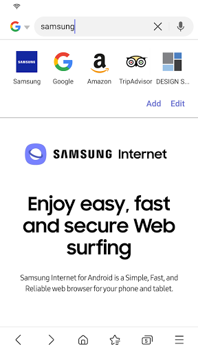 Samsung Internet Browser - مرورگر سامسونگ - عکس برنامه موبایلی اندروید