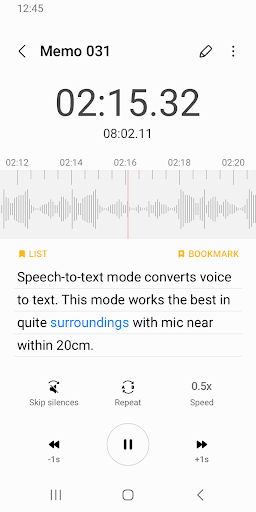 Samsung Voice Recorder – ضبط صدای سامسونگ - عکس برنامه موبایلی اندروید