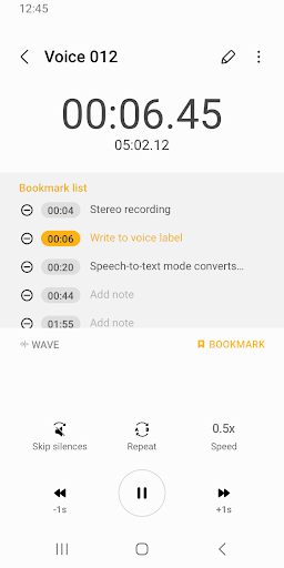 Samsung Voice Recorder – ضبط صدای سامسونگ - عکس برنامه موبایلی اندروید