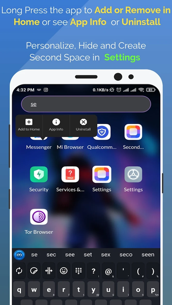 Second Space: Launcher - عکس برنامه موبایلی اندروید