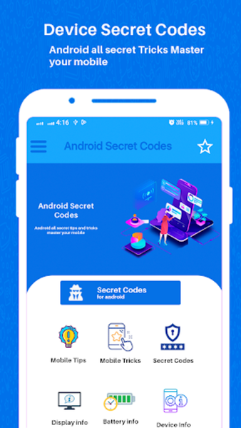All Secret Codes for Android - عکس برنامه موبایلی اندروید