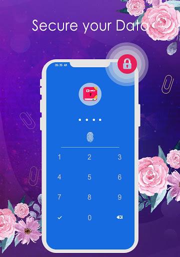 Diary with lock - عکس برنامه موبایلی اندروید