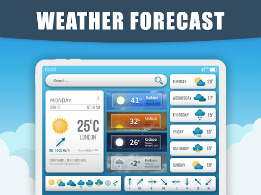 Weather Forecast – Weather Radar Free - عکس برنامه موبایلی اندروید